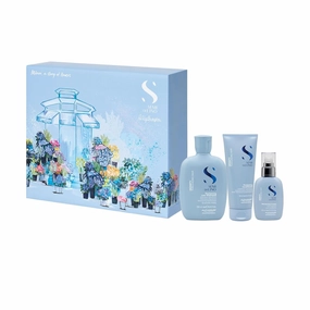 Alfaparf Milano Semi di Lino Density Gift Set for Fine, Thin and Aging Hair - Sulfate Free Shampoo, Conditioner and Thickening Cream - Thickens, Replumps and Revitalizes Fine Hair