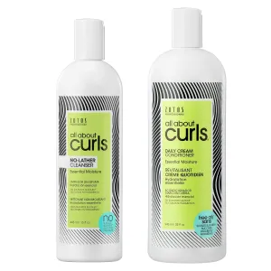 ALL ABOUT CURLS No-Lather Cleanser Shampoo | For Curly Hair | Essential Moisture | Gentle Cleansing | Suds-Free | Vegan & Cruelty Free | Sulfate & Paraben Free