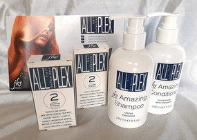 ALL hd PLEX Bundle: 4 Items: 2 Kits of 2 Application ALL hd PLEX Treatment with Amazing Shampoo 8oz and Amazing Conditioner 8oz. Professional Strength Technology, Protects and Repairs during Bleaching