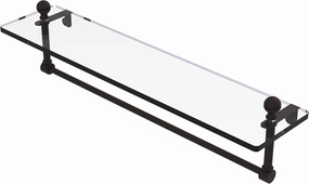 Allied Brass MA-1/22TB-ORB Mambo 22 Inch Vanity Integrated Towel Bar Glass Shelf, Oil Rubbed Bronze