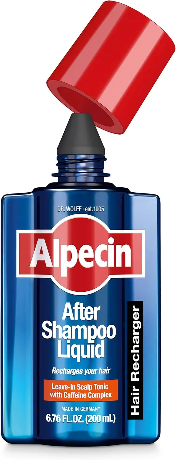 Alpecin After Shampoo Caffeine Liquid 6.76 fl oz (Pack of 3) I Topical Solution for Men's Thinning Hair I Promotes Natural Hair Growth I Sulfate Free with Concentrated Caffeine