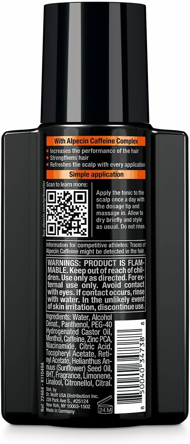 Alpecin Caffeine Hair Booster With New Fragrance 6.76 Fl Oz | Performance Enhancer | Promotes Natural Growth and Thickness | Energizes Scalp