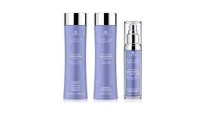 Alterna Caviar Anti-Aging Restructuring Bond Repair Shampoo, Conditioner, 3-in-1 Serum Regimen Starter Set | Rebuilds & Strengthens Damaged Hair | Sulfate Free