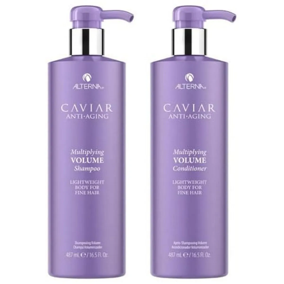 Alterna Haircare CAVIAR Anti-Aging Multiplying Volume Shampoo and Conditioner 16.5 oz | For Fine, Thin Hair | Create Instant Volume and Thickness | Sulfate Free