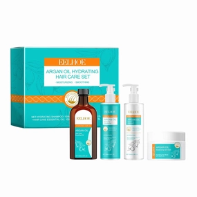 AMALIA Argan Oil Hair Care Set,Hydrating Shampoo,Conditioner Oil and Mask, Hydrating Hair Care Set