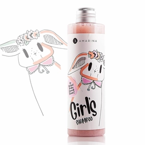 Amarina Girls Shampoo 200ml - Nourishing Hair & Scalp Care with Vitamin C, Aloe Vera, Panthenol, Spirulina, and Chamomile | Daily Use Formula for Strong, Shiny Hair and Healthy Scalp