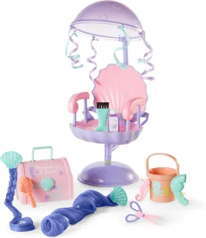 American Girl WellieWishers 14.5-inch Doll Seashell Salon Playset with Hair Extensions that Change Color, For Ages 4 
