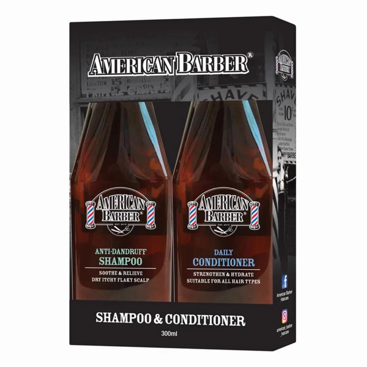 American Barber Anti Dandruff Duo Shampoo And Conditioner 300ML