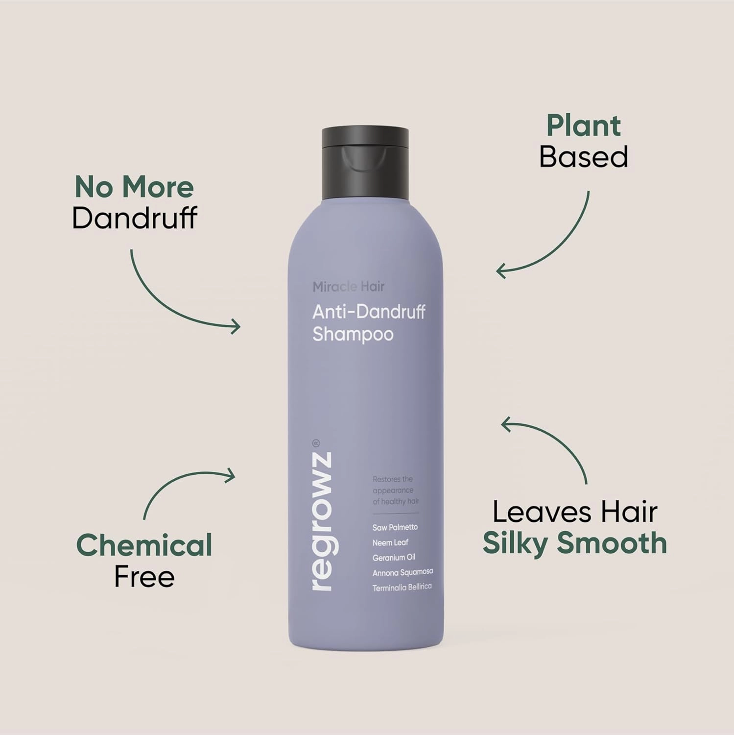 Anti Dandruff Shampoo 7.6fl oz - Pack of 2 - For Dry, Itchy Scalp - Itch Relief Treatment & Removes Flakes - Moisturises for Healthy Vibrant Hair