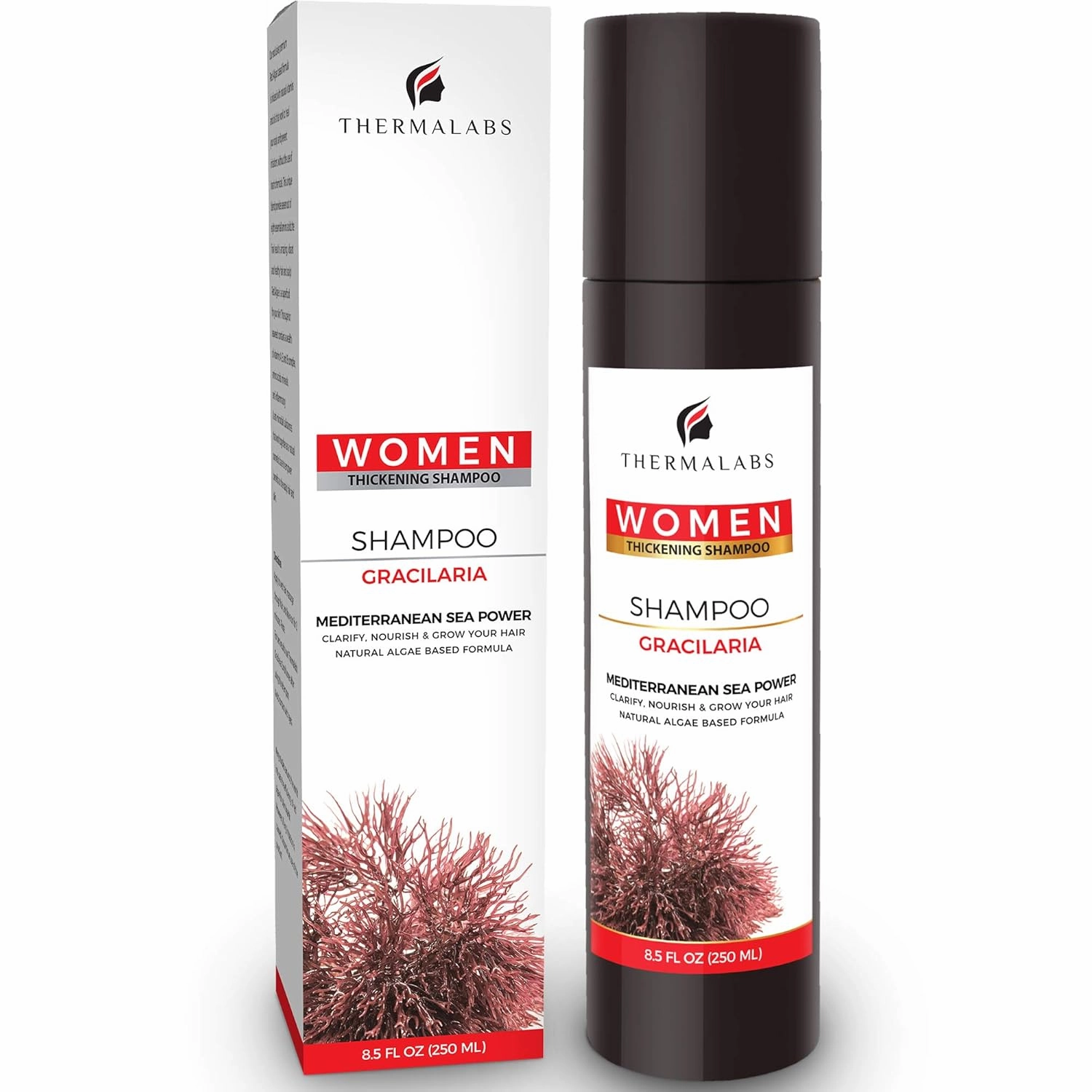 Anti Hairloss Shampoo, Thick All Natural Healing Thickening Volumizing Hair Care Products for Women. Algae Ointment for Receding Hairline & Dandruff, Anti-Hair Loss Regrowth Therapy