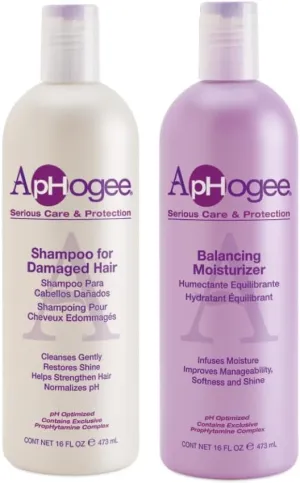 ApHogee Shampoo for Damaged Hair   Balancing Moisturizer 16oz"Set"