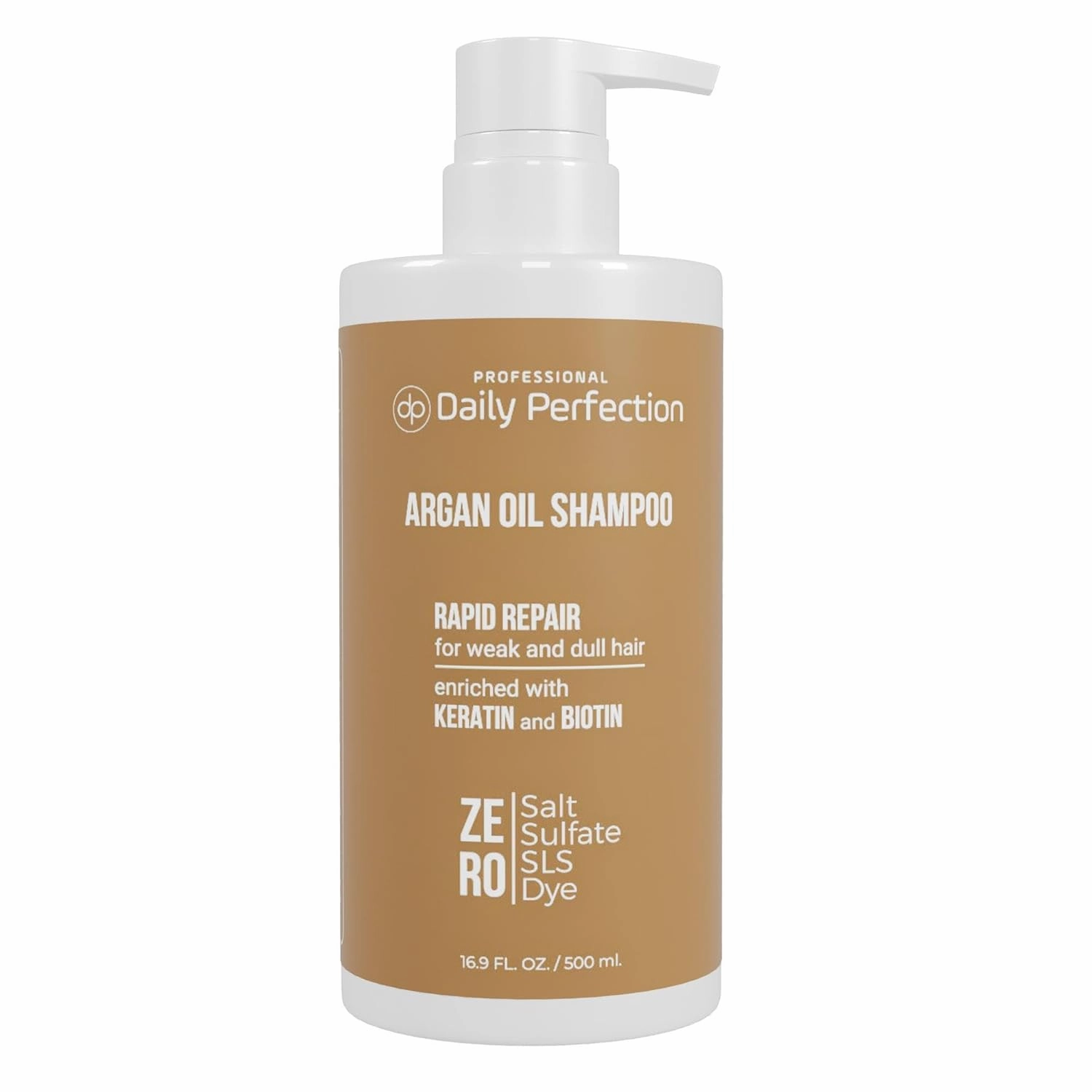Argan Oil Shampoo to Repair and Protect Your Hair with Biotin and Keratin. Salon-Grade Formula, Salt-Free, Sulfate-Free, and Paraben-Free for Healthier, Shinier Hair.