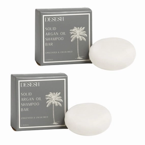 Argan Oil Solid Shampoo Bar Value Bundle, US-Made, No Artificial Colors Or Fragrances, Vegan, Cruelty Free, Designed For All Hair Types, Plastic Free (Unscented & Uncolored)