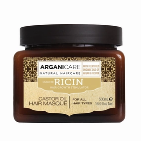 Arganicare | Castor Range | REINFORCING MASK | Castor | Strengthens and Rebuilds the Hair Fiber | Fight against Breakage | High Hydration | All hair types | 16.91 fl oz