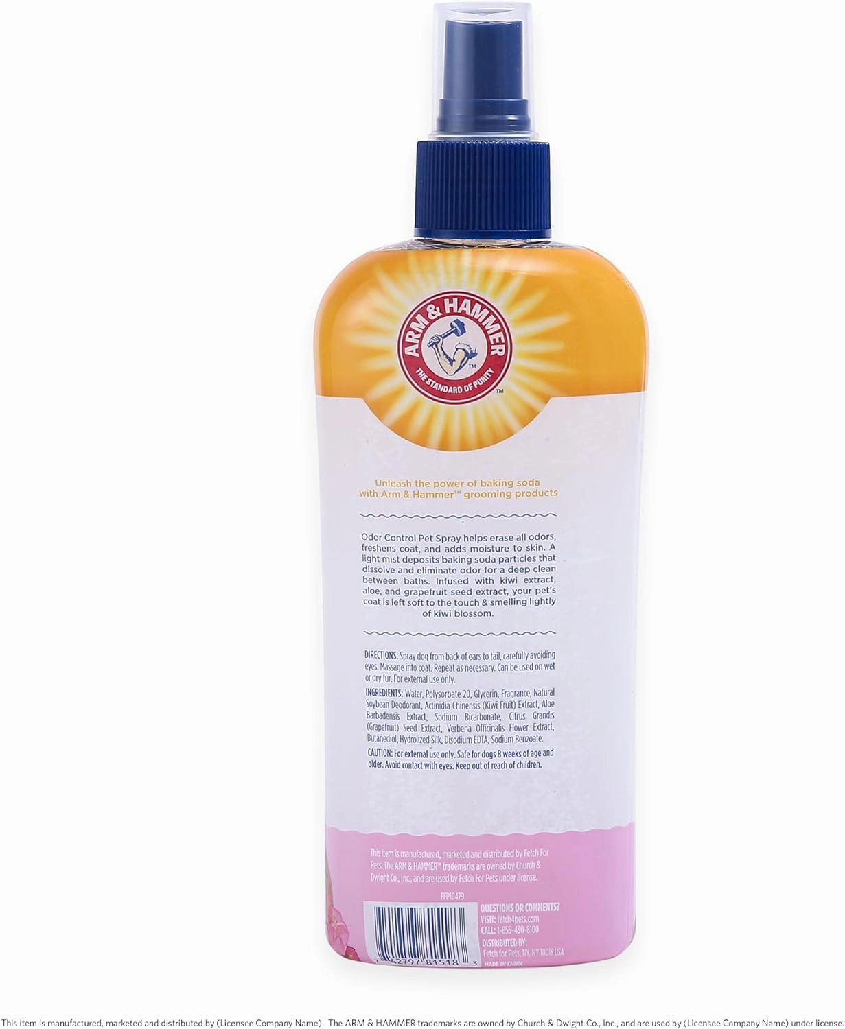 Arm & Hammer Super Deodorizing Spray for Dogs | Best Odor Eliminating Spray for All Dogs & Puppies, Arm & Hammer Baking Soda Enhanced Dog Spray Kiwi Blossom Scent, 8 Oz Dog Spray (6 Pack)