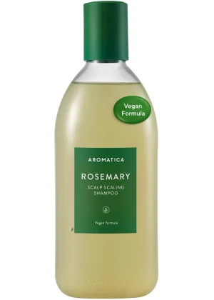 AROMATICA Rosemary Scalp Scaling Shampoo - Thinning Hair Loss Natural Rosemary Essential oil for Women - Vegan Hair Growth Biotin Shampoo - Free from Sulfate, Silicone, and Paraben (13.53 oz)