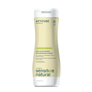 ATTITUDE Hair Shampoo for Sensitive Dry Scalp, EWG Verified, Soothing Oat, Protects Color, Naturally Derived Ingredients, Vegan and Plant-Based, Color Care, Argan Oil, 16 Fl Oz