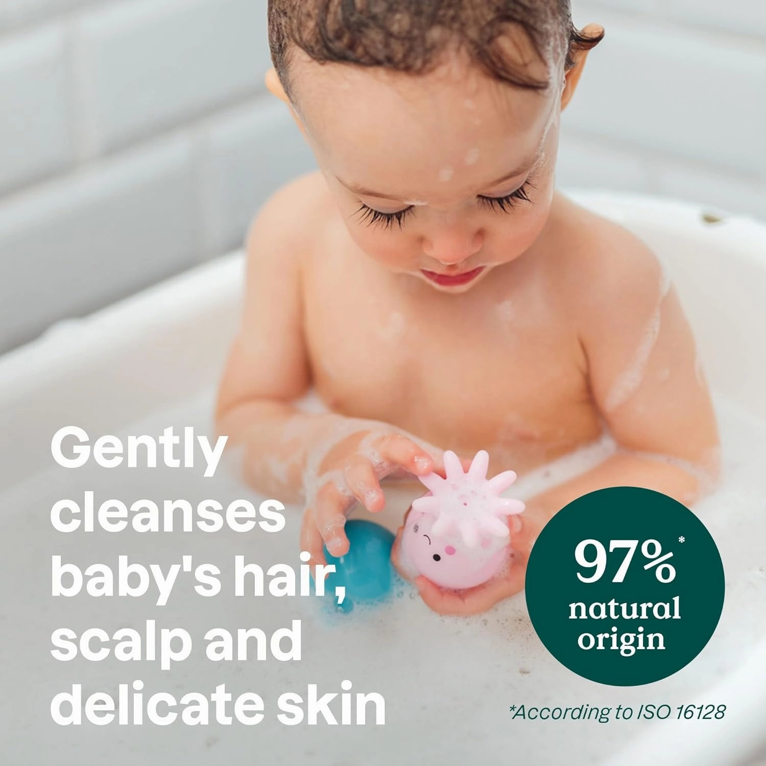 ATTITUDE 2-in-1 Shampoo and Body Wash for Baby, EWG Verified, Dermatologically Tested, Vegan, Orange and Pomegranate, 16 Fl Oz