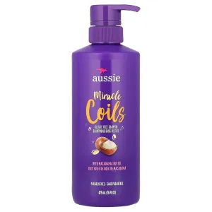 Aussie Shampoo Miracle Coils 16 Ounce Pump (Sulfate-Free) (Pack of 2)