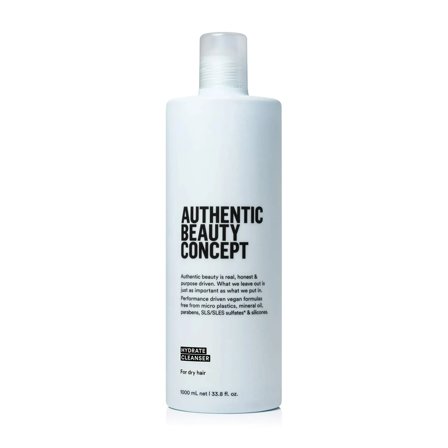 Authentic Beauty Concept Hydrate Cleanser | Shampoo | Normal To Dry or Curly Hair | Adds Moisture & Shine | Vegan & Cruelty-free | Sulfate-free