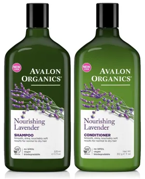 Avalon Organics Lavender Nourishing Shampoo & Conditioner Duo, 11 oz