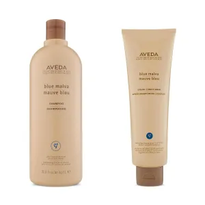 Aveda Blue Malva Shampoo & Color Conditioner Duo | Purple Shampoo and Conditioner for Blonde & Gray Hair | Neutralizes Brassiness & Yellow Tones | 95%  Naturally Derived*