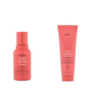 Aveda Nutriplenish Deep Moisture Shampoo & Conditioner Duo | for Dry to Very Dry Hair | Organic Pomegranate Oil, Coconut Oil, Mango Butter | Travel Size
