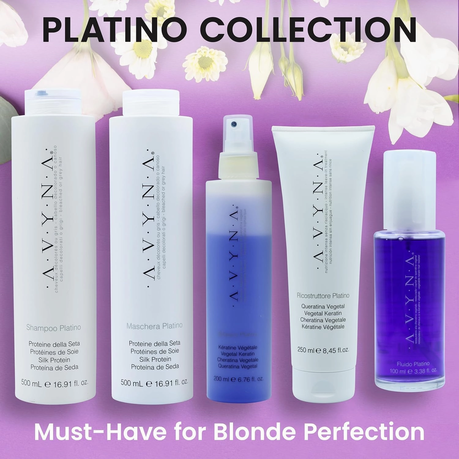 Avyna Purple Shampoo for Blonde and Grey Hair 33.8 Fl Oz