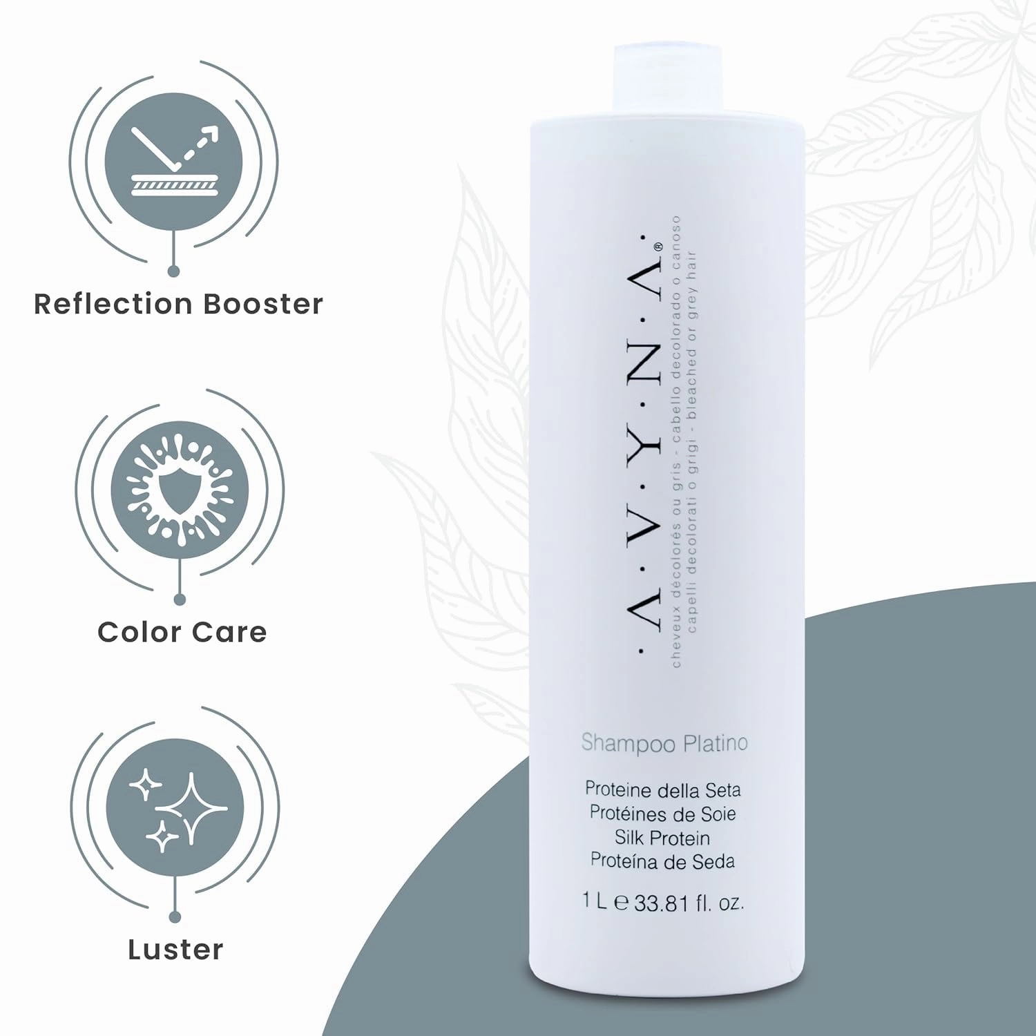 Avyna Purple Shampoo for Blonde and Grey Hair 33.8 Fl Oz