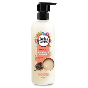 B-ud,s & Ber.-ries Rice water & Chia Seeds Nourishment Shampoo for Strong & Healthy Hair, NO Sulphate, NO Paraben, 300 ml
