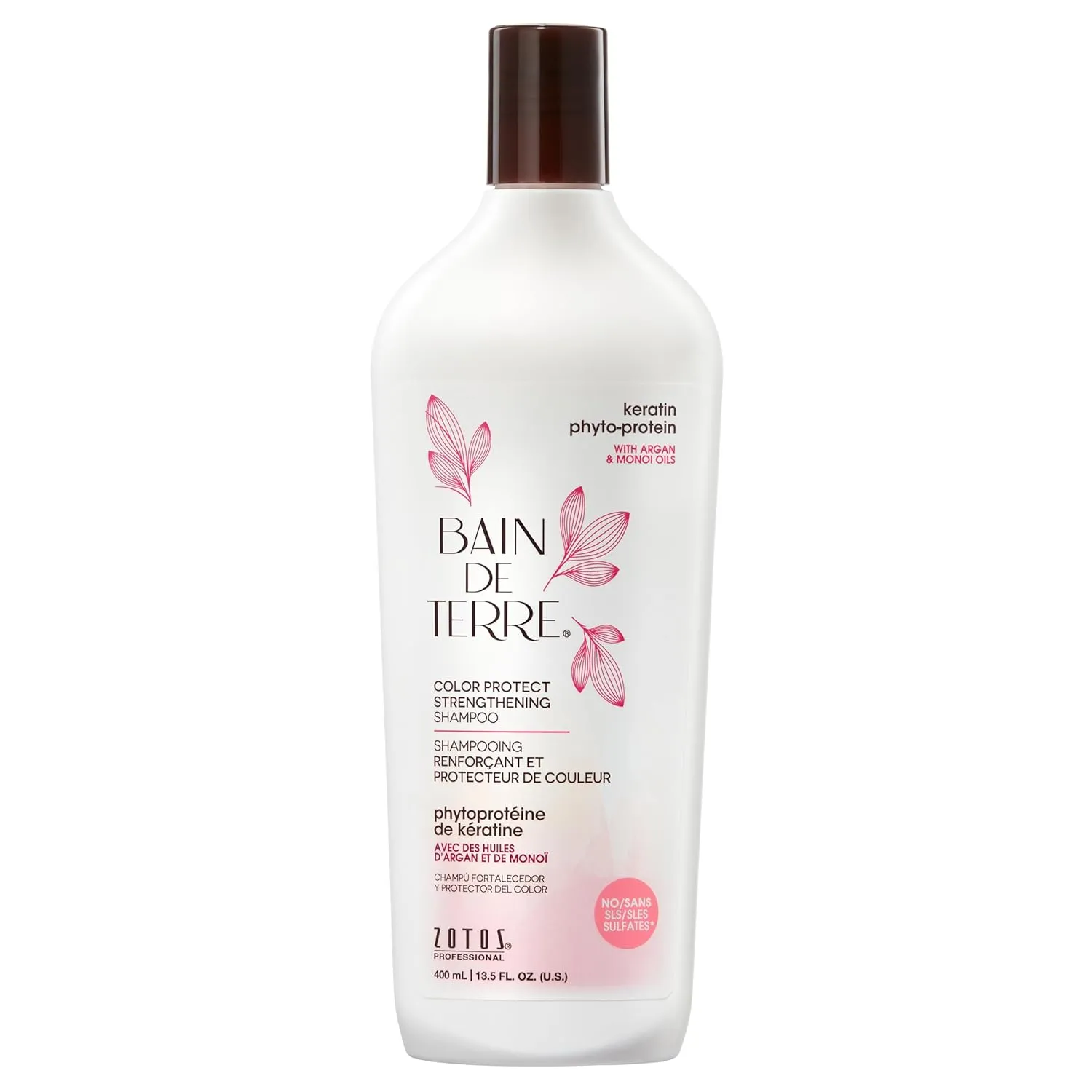 Bain de Terre Keratin Phyto-Protein Color Protect Strengthening Shampoo, Color-Safe Strengthening for Weak & Damaged Hair, Sulfate-Free, Paraben-Free