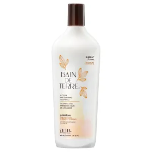 Bain de Terre Passion Flower Color Preserving Shampoo, for Vibrant Color & Protection from Fading, with Argan & Monoi Oils, Paraben-free, Vegan