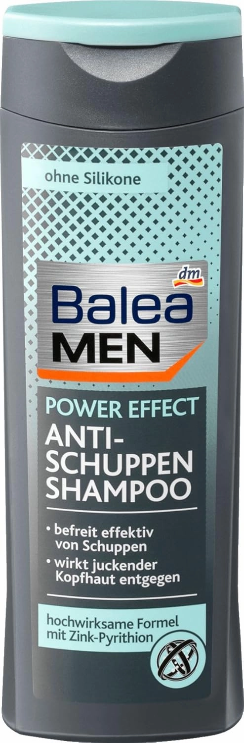 Balea MEN shampoo anti-dandruff power effect, 250 ml (pack of 2) - German product