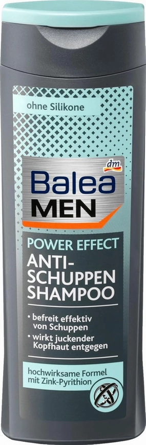 Balea MEN shampoo anti-dandruff power effect, 250 ml (pack of 2) - German product
