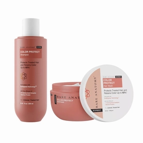 Bare Anatomy Color Protect Shampoo and Hair Mask Kit for Coloured and Treated Hair Contains 17 Amino Acid Complex & Quinoa Protein Provides 8 Weeks of Color Protection for Unisex 8.4 Ounce