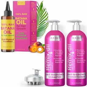 Batana Oil for Hair Growth   Hair Growth Shampoo and Conditioner Set for Women | Effective Hair Regrowth Treatment | Strengthening, Thickening & Soothing Formula for Healthy, Vibrant Hair
