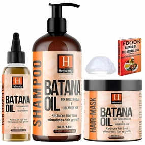Batana Oil for Hair Growth & Repair – 100% Pure, Natural Honduran Hair Oil – Cold-Pressed in the USA – Treats Damage, Hair Loss & shampoo batana oil & hair mask for damaged For men & Women.