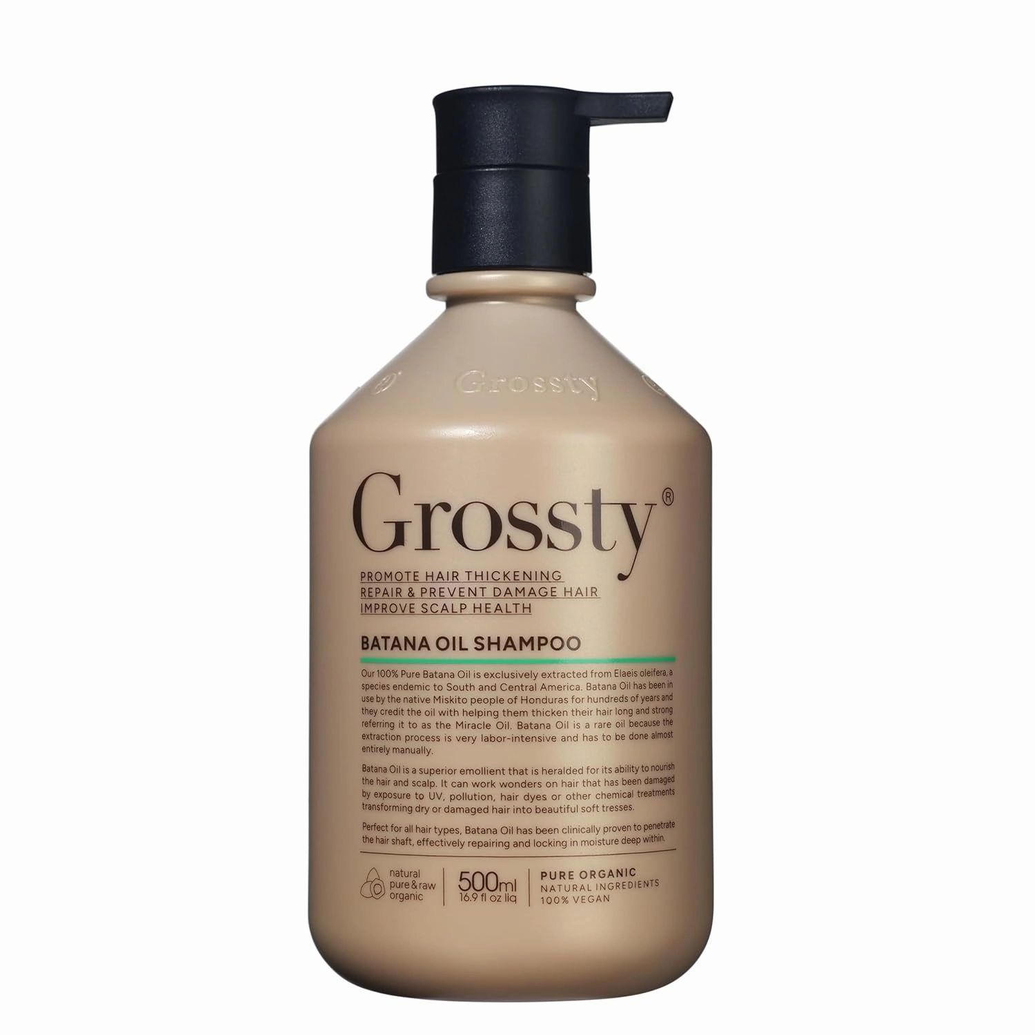 Batana Oil Shampoo for Hair Growth & Repair | Nourishing & Repairing Dry, Damaged Hair | Promoting Hair Thickening 16.9 FL OZ