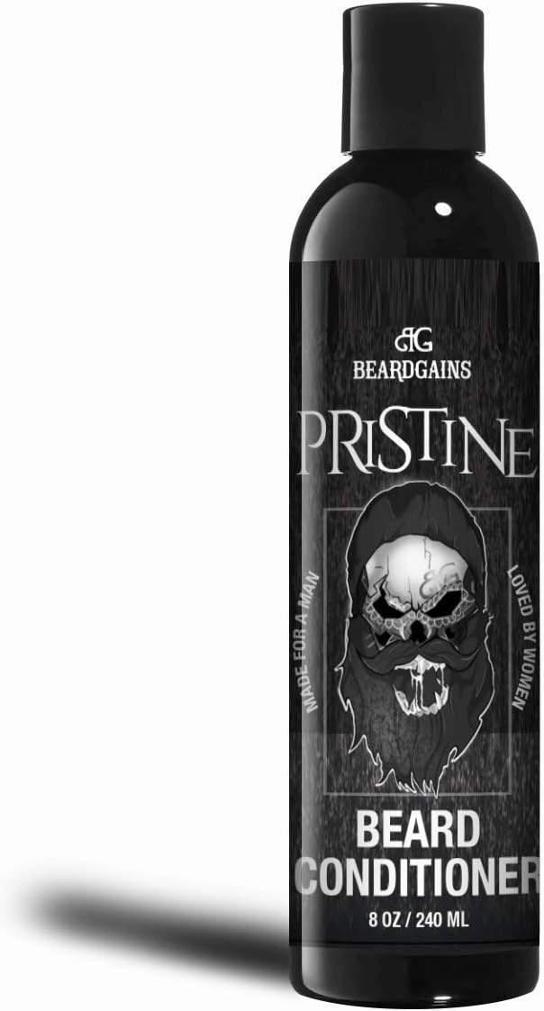 Beard Gains Pristine Scented Vegan Beard Conditioner for Fuller, Healthier and Thicker Facial Hairs | 100% Organic and Natural Softener Control and Style | MADE IN USA