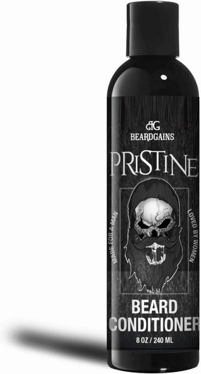 Beard Gains Pristine Scented Vegan Beard Conditioner for Fuller, Healthier and Thicker Facial Hairs | 100% Organic and Natural Softener Control and Style | MADE IN USA