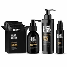 Beard Grooming Kit, Beard Care Kit for Men with Root Vitamin Spray, Follicle Activator Pen, Beard Wash and Keratin Mask for Men Grooming and Thicker Fuller Beard