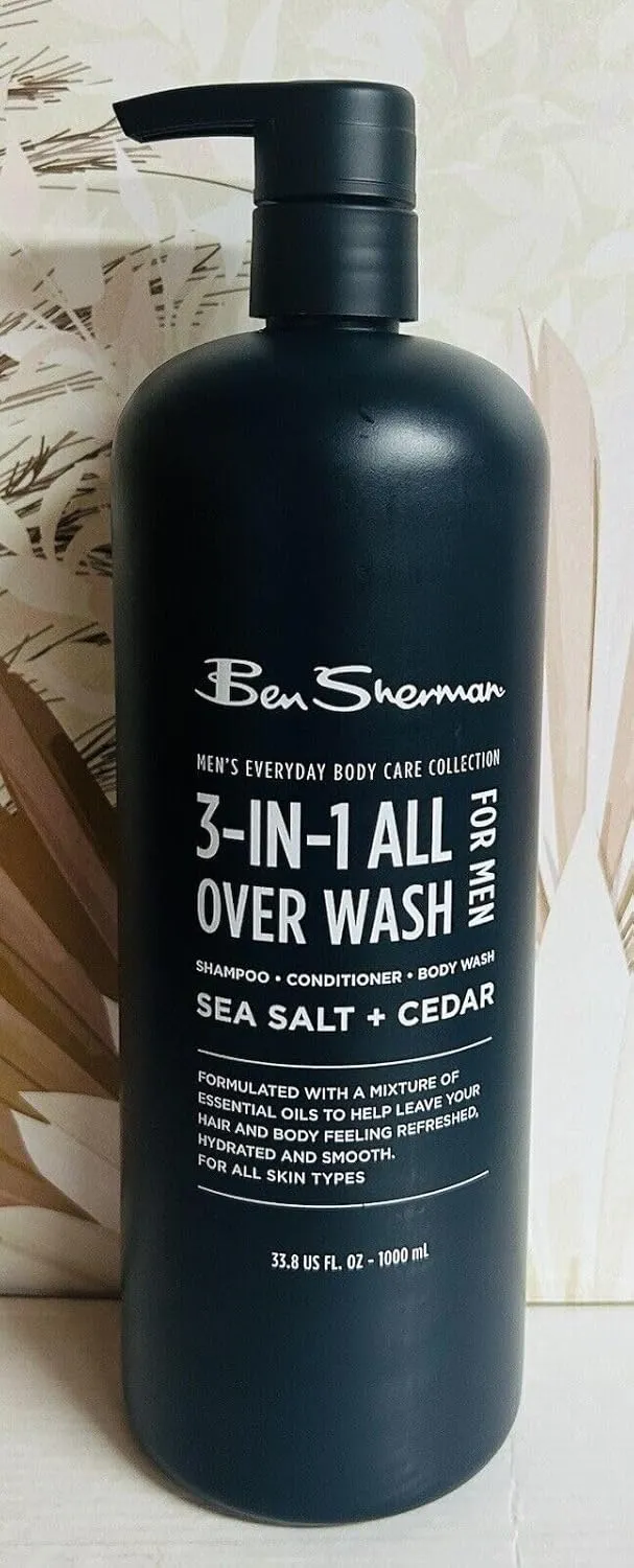 BEN SHERMAN 3-in-1 Sea Salt And Cedar All Over Wash 33.8oz includes 2oz travel size body butter