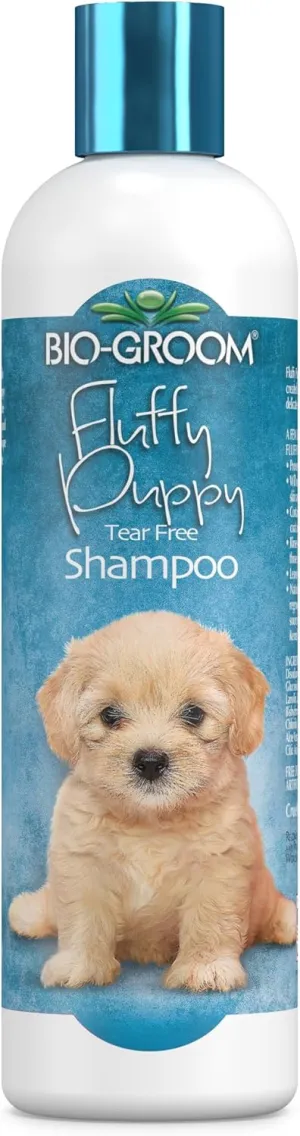 Bio-Groom Fluffy Puppy Tear-Free Shampoo – Dog Bathing Supplies, Puppy Shampoo, Cat & Dog Grooming Supplies for Sensitive Skin, Cruelty-Free, Made in USA, Tearless Dog Products – 12 fl oz 1-Pack