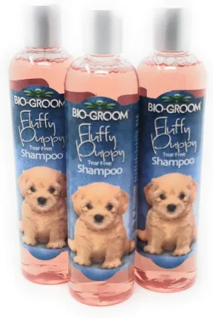 Bio-Groom Fluffy Puppy Tear-Free Shampoo – Dog Bathing Supplies, Puppy Shampoo, Cat & Dog Grooming Supplies for Sensitive Skin, Cruelty-Free, Made in USA, Tearless Dog Products – 12 fl oz 3-Pack