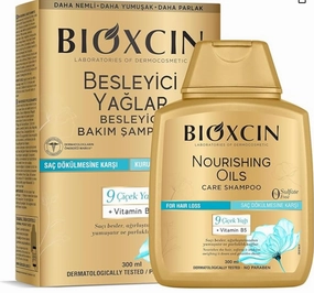 BIO XCIN Nourishing Oils Hair Loss Shampoo | Sulfate-Free Formula with Argan, Jojoba & Almond Oils | Restores Moisture & Strength for Dry, Damaged Hair | Anti-Hair Fall Support | 300ml / 10.14 fl oz