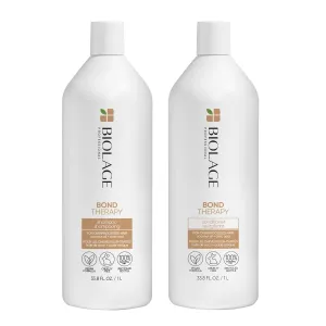 Biolage Bond Therapy Shampoo & Conditioner Set - Builds Bonds and Reduces Breakage, Vegan and Paraben, Cruelty & Sulfate-Free