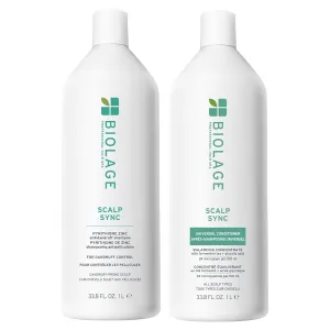 Biolage Scalp Sync Anti-Dandruff Shampoo and Universal Conditioner Set - Controls Dandruff & Deeply Cleanses, With Zinc Pyrithione, Lightweight Conditioning, Vegan & Cruelty-Free, Retail
