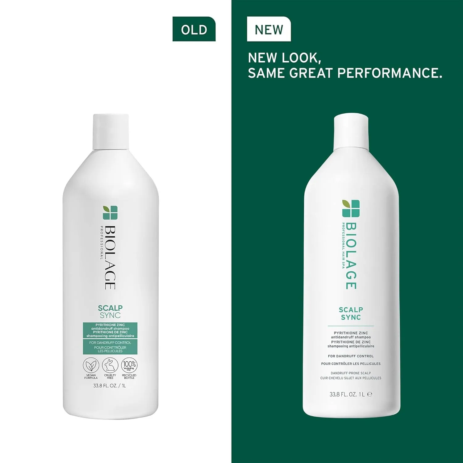 Biolage Scalp Sync Anti-Dandruff Shampoo - Controls Dandruff & Deeply Cleanses, With Zinc Pyrithione, Vegan & Cruelty-Free, Packaging may vary