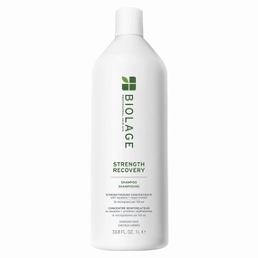 Biolage Strength Recovery Shampoo - Reduces Breakage & Detangles, For Damaged Hair, With Olive Squalane & Vegan Proteins, Paraben & Mineral Oil-Free, Packaging May Vary