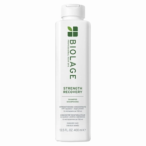 Biolage Strength Recovery Shampoo - Reduces Breakage & Detangles, For Damaged Hair, With Olive Squalane & Vegan Proteins, Paraben & Mineral Oil-Free, Packaging May Vary